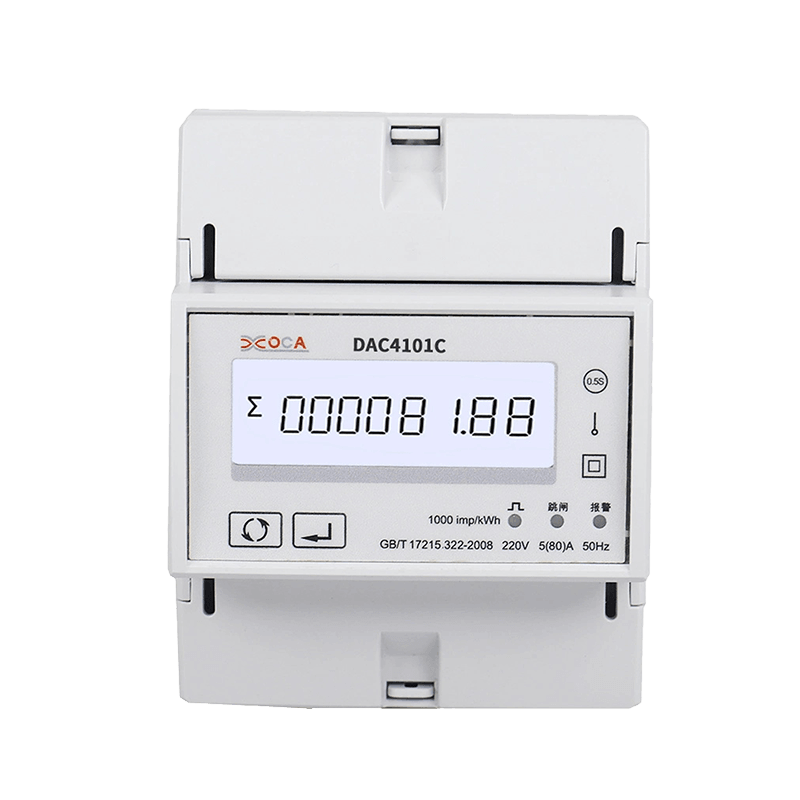 Dac4101c DIN-рейка с реле с предоплатой, однофазный счетчик энергии Modbus