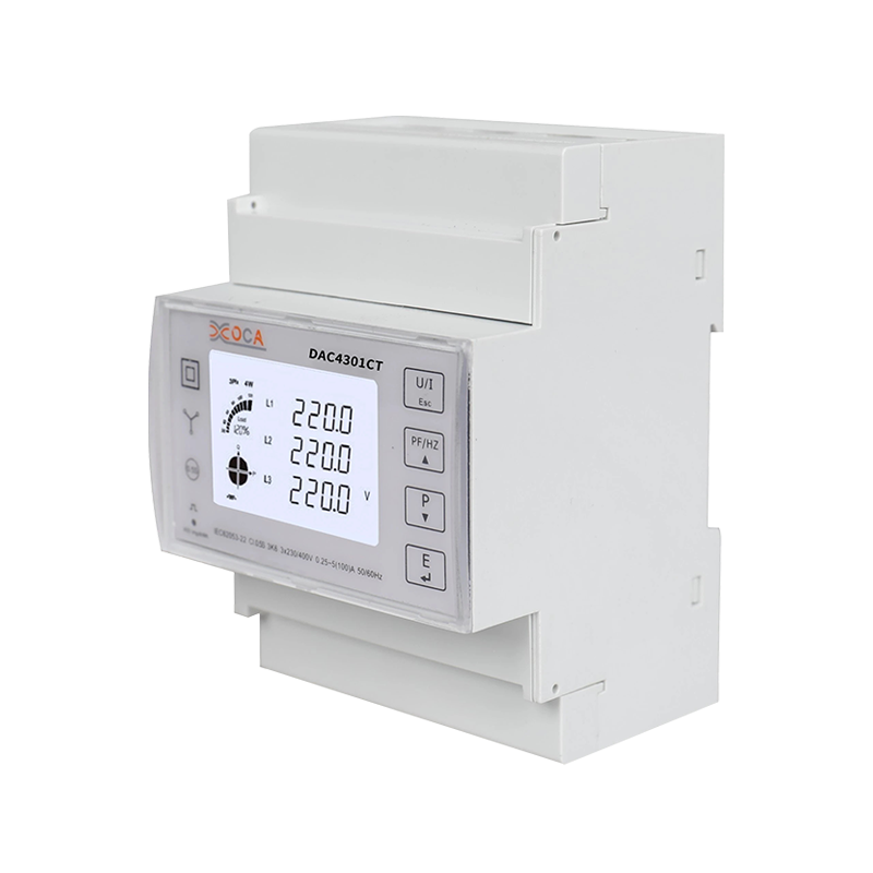 Dac4301CT Трехфазный интеллектуальный счетчик электрической энергии Modbus на DIN-рейку с протоколом Modbus