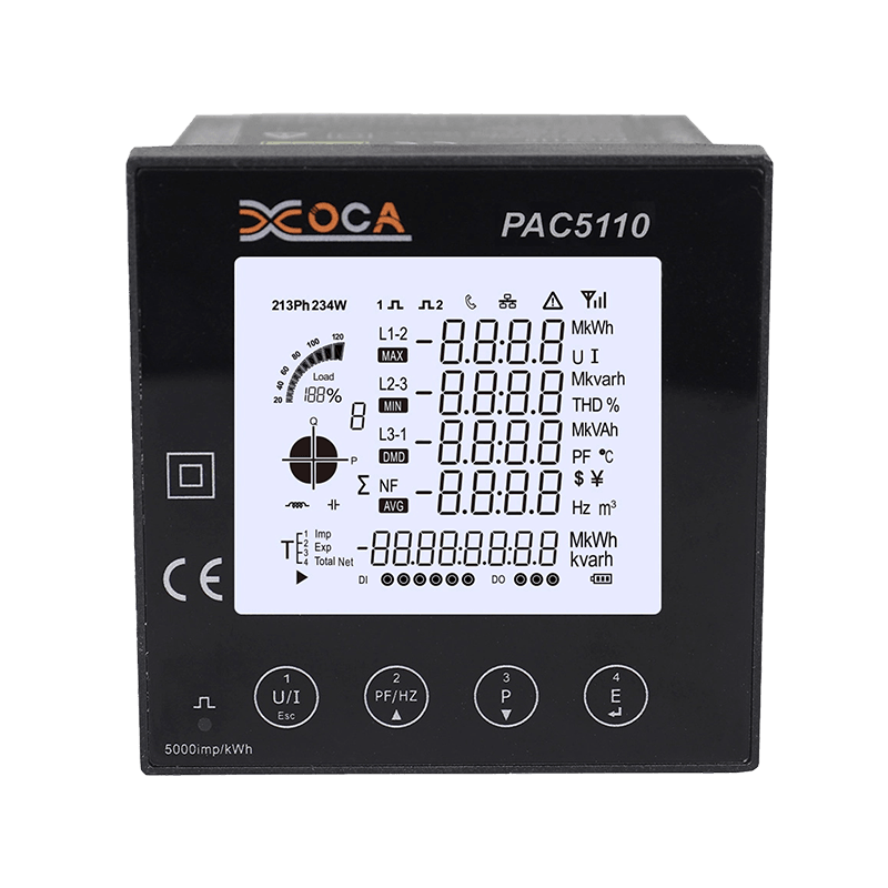 PAC5110 Трехфазный панельный цифровой счетчик электроэнергии RS485 Modbus Счетчик мощности