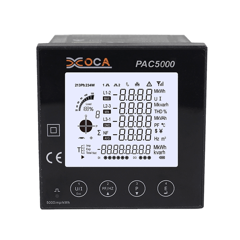 PAC5000 Большой ЖК-дисплей Цифровой беспроводной счетчик энергии Smart Meter